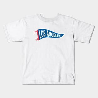 Los Angeles Pennant - White Kids T-Shirt